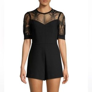 Maje Izoni Lace Detail Romper